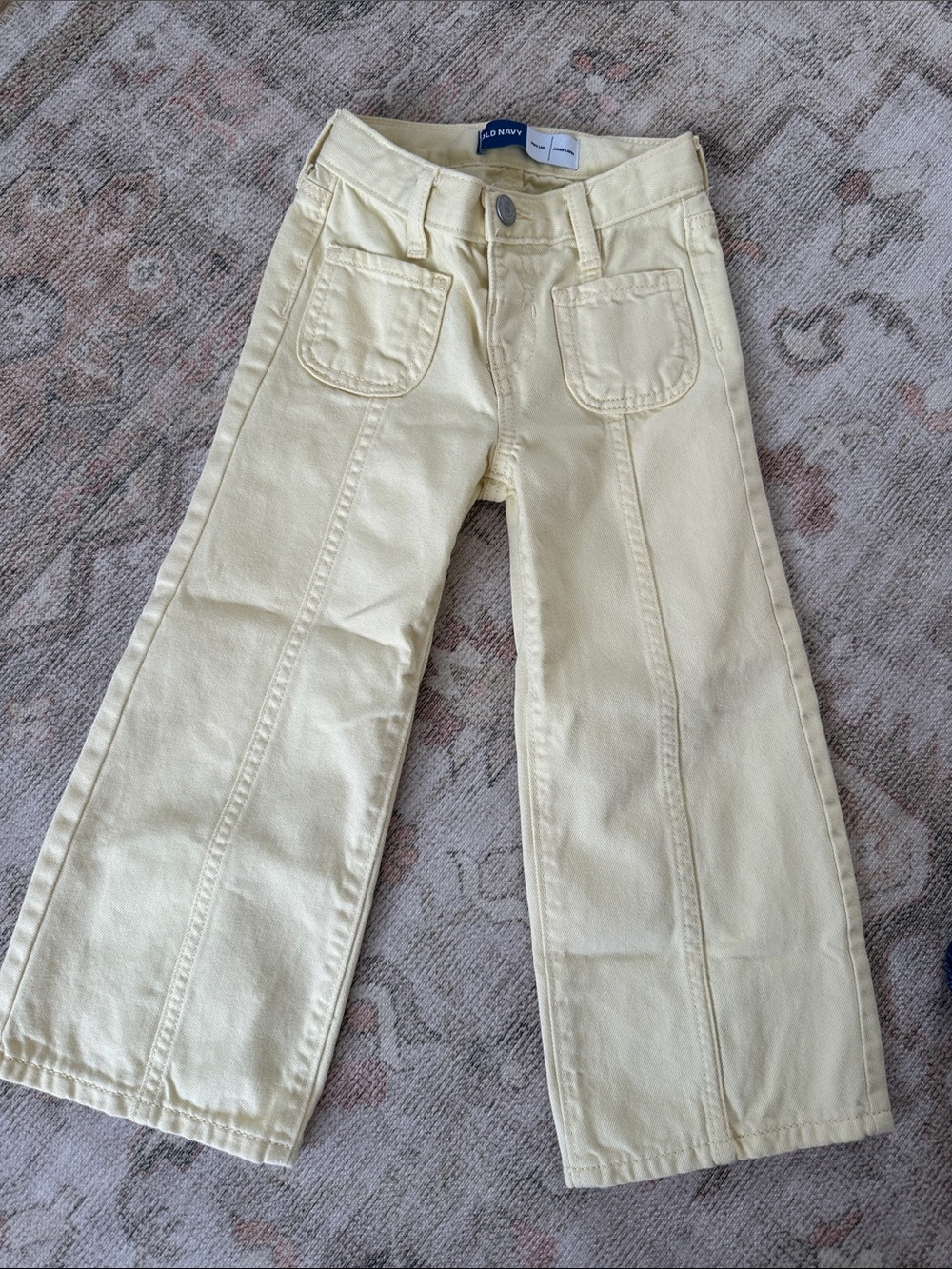 Old Navy Girls' butter yellow Wide-Leg Jeans
